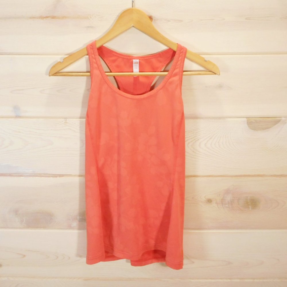 Lucy Active Women's Size S Sleeveless Racer Back Yoga Workout Top Orange